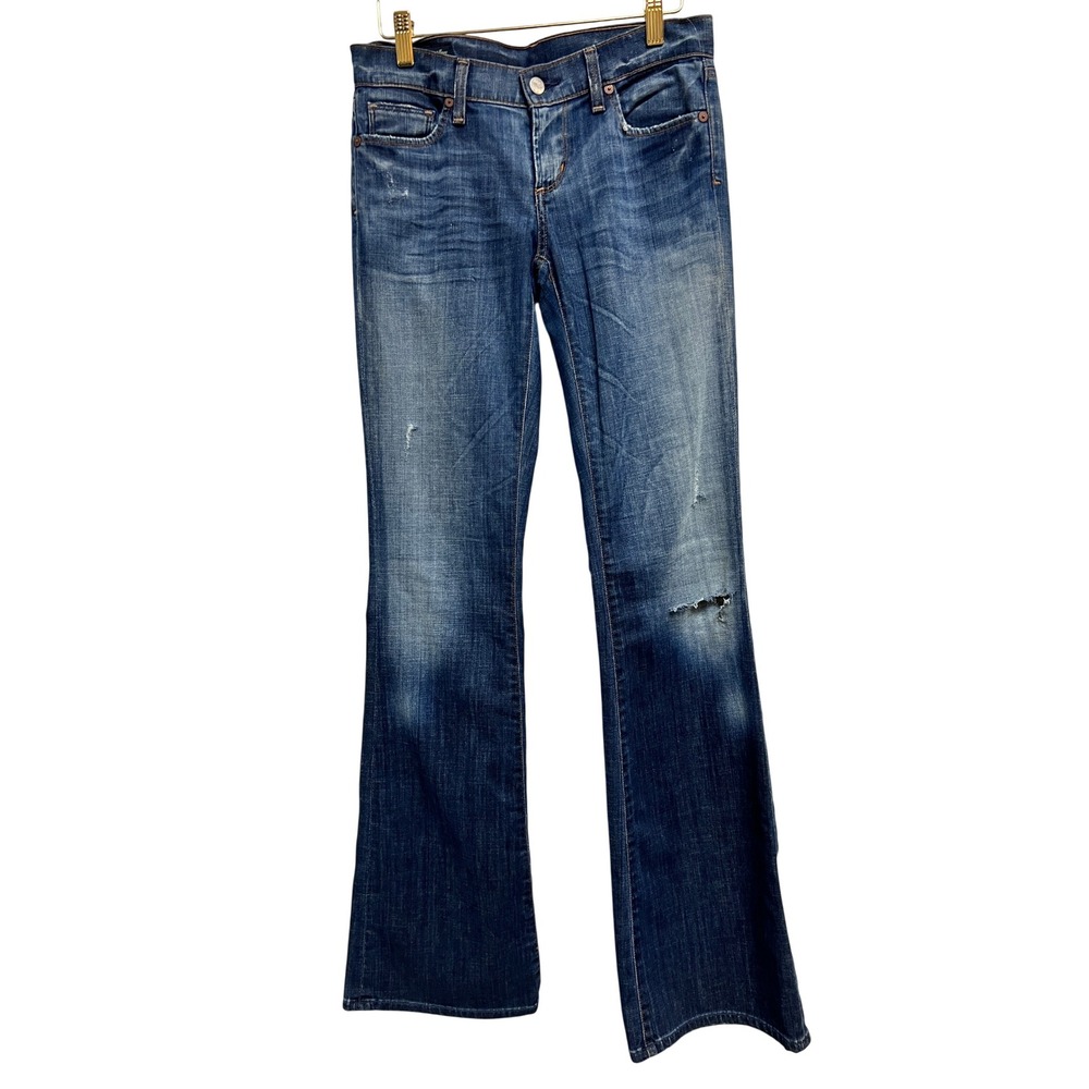 Citizens of Humanity Bootcut Jeans Womens 26 Blue Good Distressed Low Rise Denim